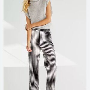 Stylish Black and White Checkered Women's Pants